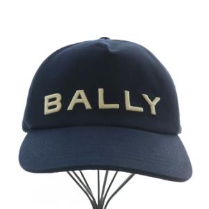 BALLY イタリア製 帽子 キャップ ロゴ 刺繍 58 紺 ネイビー 6305125 /XZ GY19