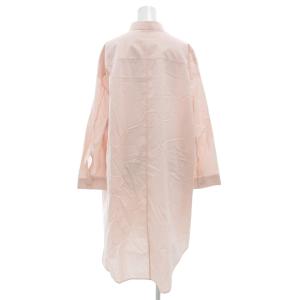 MM6 Maison Margiela 17AW バンドカラーシャツワンピース ひざ丈 長袖 イタリア製 36 ピンク S52CT0254 S47294