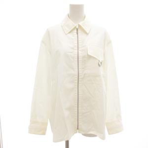 23SS コットン ジップアップ セリエボタン シャツ 34 ホワイト