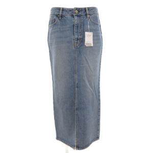 タグ付き 24SS DENIM W Slit デニム ダブルスリット スカート ロング USED加工 38