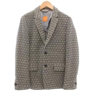 テーラードジャケット 44 ネイビー ホワイト