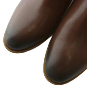 COACH DEBI LEATHER BOOTIE ショートブーツ レザー サイドジップ ロゴ ゴールド金具 7.5