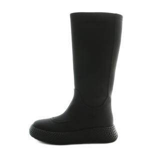 EMPORIO ARMANI ロングブーツ ラウンドトゥ ロゴ US5M 22cm 黒 ブラック X3N157 XN102 /XZ GY19