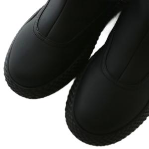 EMPORIO ARMANI ロングブーツ ラウンドトゥ ロゴ US5M 22cm 黒 ブラック X3N157 XN102 /XZ GY19