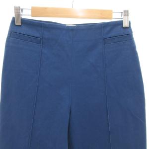 HERMES パンツ アンクル丈 セリエボタン 34 青 ブルー /UO GY19 AA