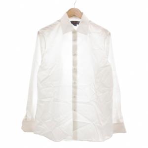 UNIFORMS ワイシャツ ドレスシャツ 39 白 ホワイト ロゴボタン 長袖 /UO GY19