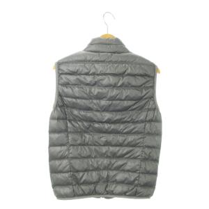 EMPORIO ARMANI EA7 ダウンベスト スタンドカラー ジップアップ ロゴ プリント XS グレー /MN7 GY19