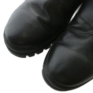 BEAMS サイドゴアブーツ レザー ショート ラウンドトゥ ビブラムソール 44 27cm 黒 ブラック /XZ