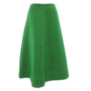 22AW タグ付き ツイードセミフレアスカート ロング マキシ 38 緑 グリーン 22060938112040