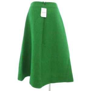 IENA 22AW タグ付き ツイードセミフレアスカート ロング マキシ 38 緑 グリーン 22060938112040