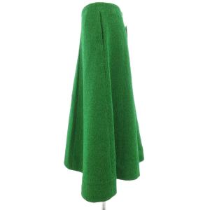 IENA 22AW タグ付き ツイードセミフレアスカート ロング マキシ 38 緑 グリーン 22060938112040