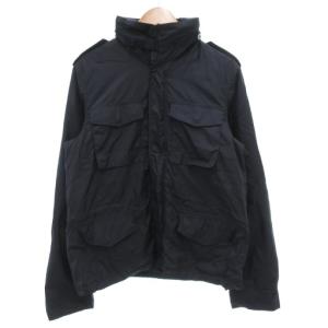 M65 ミリタリージャケット ジップアップ ナイロン XL 紺 ネイビー フード収納付 /GV GY19