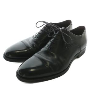 ビジネスシューズ ドレス 革靴 レザー ストレートチップ レースアップ 27.5cm 黒 ブラック /XZ