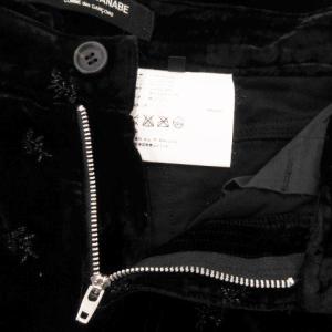 JUNYA WATANABE コムデギャルソン COMME des GARCONS ベロアパンツ フレア ボタニカル 刺繍 総柄 M