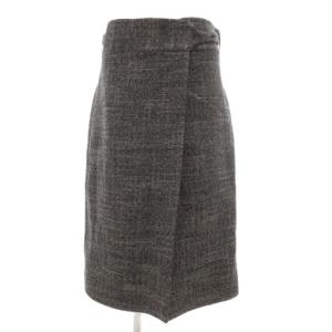 ツイードラップスカート フレア ロング ミモレ 36 グレー 19FW-RESK-097L-2-J /GV