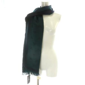 マフラー ストール 大判 ウール 毛 イーグルロゴ 刺繍  緑 グリーン 紺 ネイビー /MP GY19