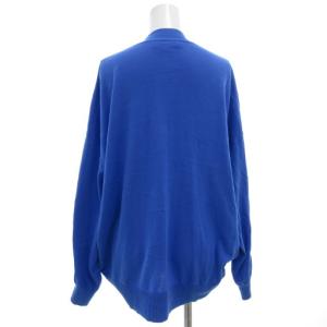 ENFOLD 23SS HEXAGON CARDIGAN ヘキサゴンカーディガン ニット コットン 長袖 38 青 ブルー
