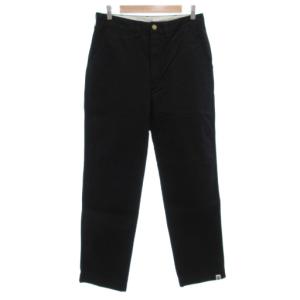 タグ付き チノパンツ ストレート ジップフライ M 黒 ブラック /GV GY19