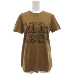 23年 MINCIO 1951 コットン クルーネック ジャージー Tシャツ カットソー 半袖 茶 ブラウン