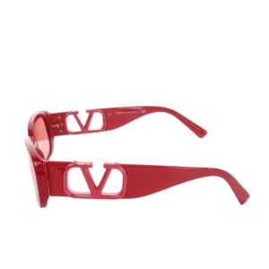 VALENTINO サングラス セルフレーム スクエア Vロゴ 53 18 140 赤 レッドカラーレンズ /MN5 GY19