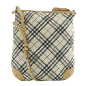 ショルダーバッグ キャンバス レザー チェック柄 総柄 白 ホワイト キャメル 黒 ブラック /XZ GY01