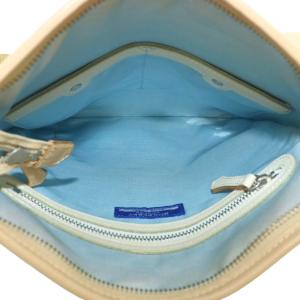BURBERRY BLUE LABEL ショルダーバッグ キャンバス レザー チェック柄 総柄 白 ホワイト キャメル 黒 ブラック /XZ GY01