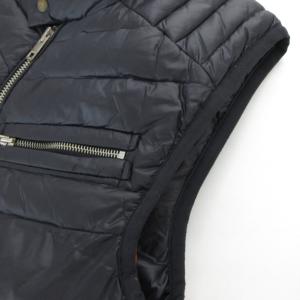 DIESEL ダウンベスト ナイロン ジップアップ S 黒 ブラック /UO GY01