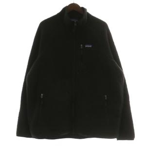 20AW レトロパイルジャケット フリースジャケット ハイネック ジップアップ ロゴ XL 黒 ブラック