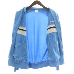 adidas 90s 国旗タグ ヴィンテージ トラック ジャケット ブルゾン ハイネック ジップアップ ロゴ 刺繍 L