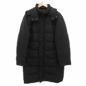 コレクション COLLECTION ダウンコート ロング フード付 裏地総柄 52 黒 ブラック /GV