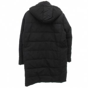 LANVIN コレクション COLLECTION ダウンコート ロング フード付 裏地総柄 52 黒 ブラック /GV