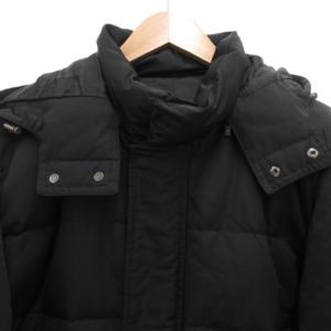 LANVIN コレクション COLLECTION ダウンコート ロング フード付 裏地総柄 52 黒 ブラック /GV