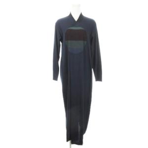 ロングワンピース M ネイビー