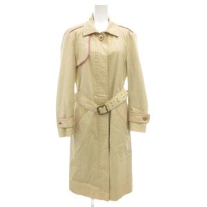 トレンチコート ステンカラー 4 ロング ベージュ 裏地シグネチャー ターンロック ベルト付 /GV GY44