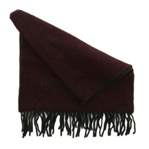 DOLCE&GABBANA マフラー ストール ウール フリンジ ロゴ ボルドー /XZ GY44