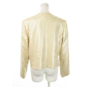 GIVENCHY HI FORMAL ヴィンテージ ノーカラージャケット 総裏地 ボタンロゴ刻印 スパンコール フォーマル