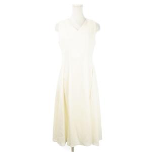 ワンピース ミモレ ロング Vネック ノースリーブ 36 S ライトベージュ /AH1 GY44