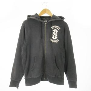 ジップアップパーカー スウェット プリント ロゴ 裏サーマル生地 M グレー /AO19 GY44