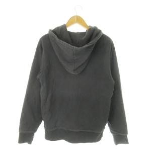 STUSSY ジップアップパーカー スウェット プリント ロゴ 裏サーマル生地 M グレー /AO19 GY44