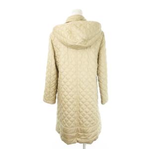 DAKS キルティングコート 中綿 ステンカラー フーディー ロング丈 大きいサイズ 42 XL ベージュ /AH7