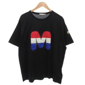 19SS MAGLIA T-SHIRT Tシャツ Mロゴ トリコロール 半袖 XXL 黒 ブラック /FF