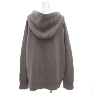 S Max Mara 23SS ニットプルオーバーパーカー セーター 長袖 フード ウール カシミア混 XL グレー 2393610731