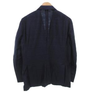 LARDINI テーラードジャケット シルク 52 ネイビー