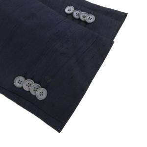 LARDINI テーラードジャケット シルク 52 ネイビー