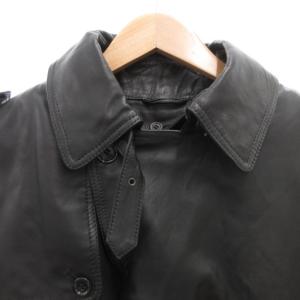 BARNEYS NEW YORK ラムレザーコート 52 ブラック