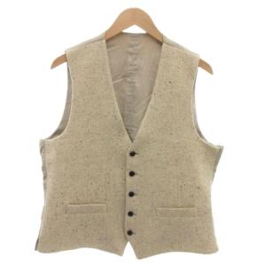 ジレ ベスト ウール 52 ベージュ ネップ /FF GY19