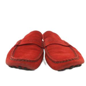 LOUIS VUITTON FA0078 ドライビングシューズ ローファー スエード ロゴ 6.5 赤 レッド /FF GY19
