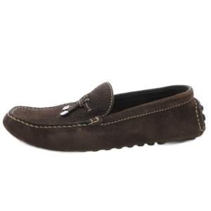 LOUIS VUITTON タッセル ドライビングシューズ ローファー スエードレザー 本革 6.5 茶 ブラウン FA0077 /FF