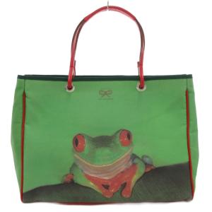 ANYA HINDMARCH トートバッグ 手提げ 緑 グリーン カエル柄 /FF GY19