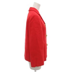 DOLCE&GABBANA テーラードジャケット ブレザー スナップ 38 赤 レッド ビジューボタン 裏地ドット柄 /FF GY19